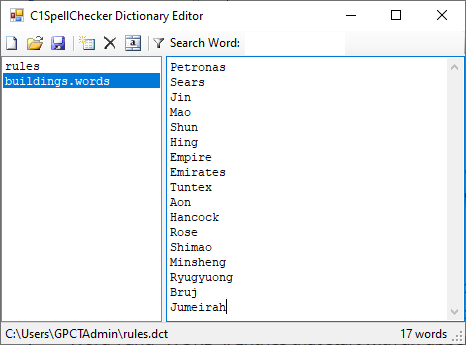 Create Dictionary File