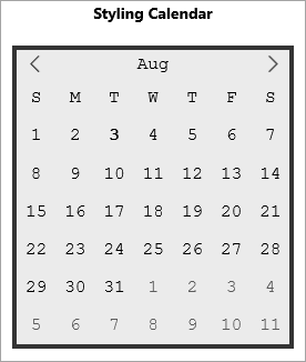 WinUI Calendar with styling