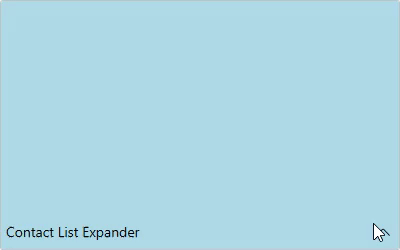 Expander showing contact list with three contacts info