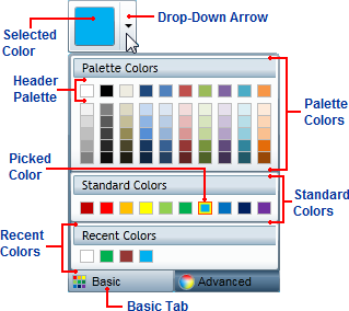 Basic Mode of the color picker 