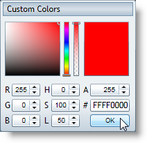 Select the color from the first color picker