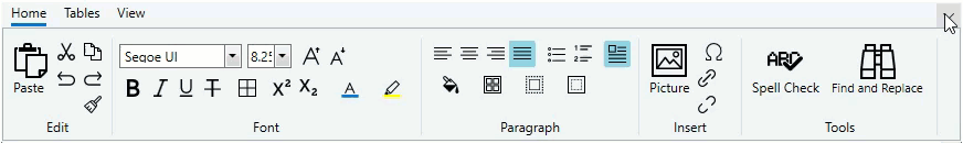 A gif image of simplified toolbar in richtextbox.