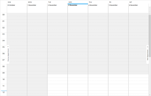 Creating a Work Week Calendar with WPF Scheduler