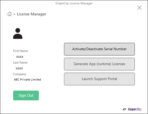 License manager options