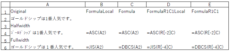 jis and asc function with localized formula properties