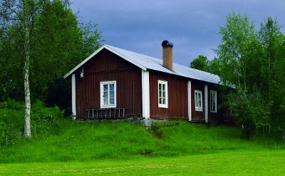 Image of a house before applying autolevel