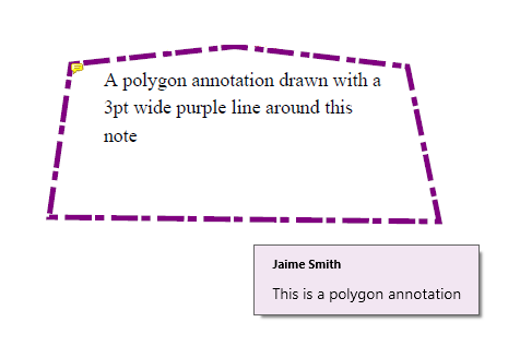 Polygon annotation in a PDF file