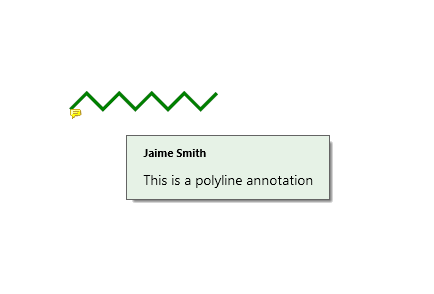 Polyline annotation in a PDF file