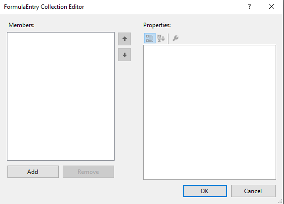 FormulaEntry Collection editor