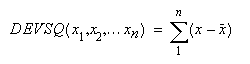 DEVSQ Equation