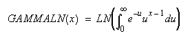 GAMMALN Equation