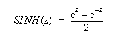 SINH Equation