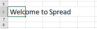 Spreadsheet with auto row height feature enabled