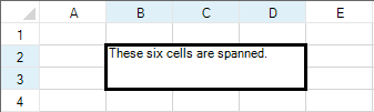 Example of Cells Spanned