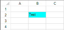 Spereadsheet cell displaying a blue backcolor for an invalid value