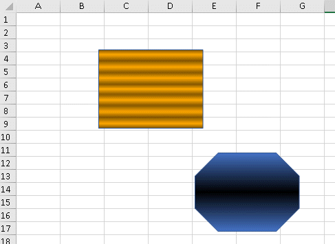 Example - CShape wth different gradient settings