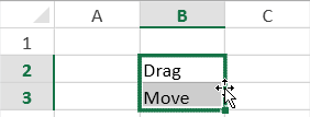 Selecting a block of cells in a spreadsheet