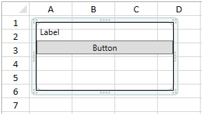 An example for a custom floating image in a spreadsheet