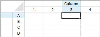 Multiple column and row headers in a spreadsheet